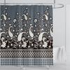 Boho Luxury Floral modern Shower Curtain flower printing Waterproof Polyester Bathroom Curtain with Hooks Bathtub Screen
