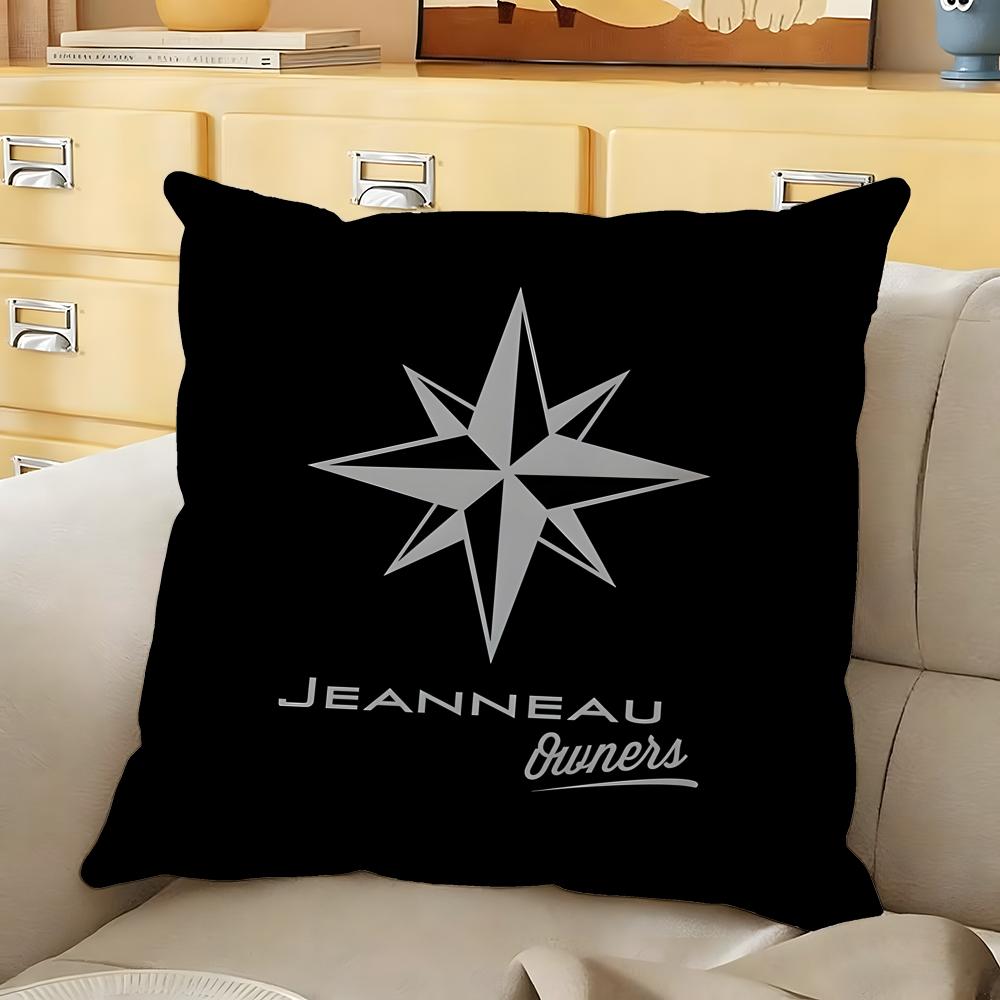 

JJeanneau Yachts Logo Cushion Cover Soft Durable Reversible Pillow Cover Home Car MultiScene Daily Comfort Pillowcase 30X30cm