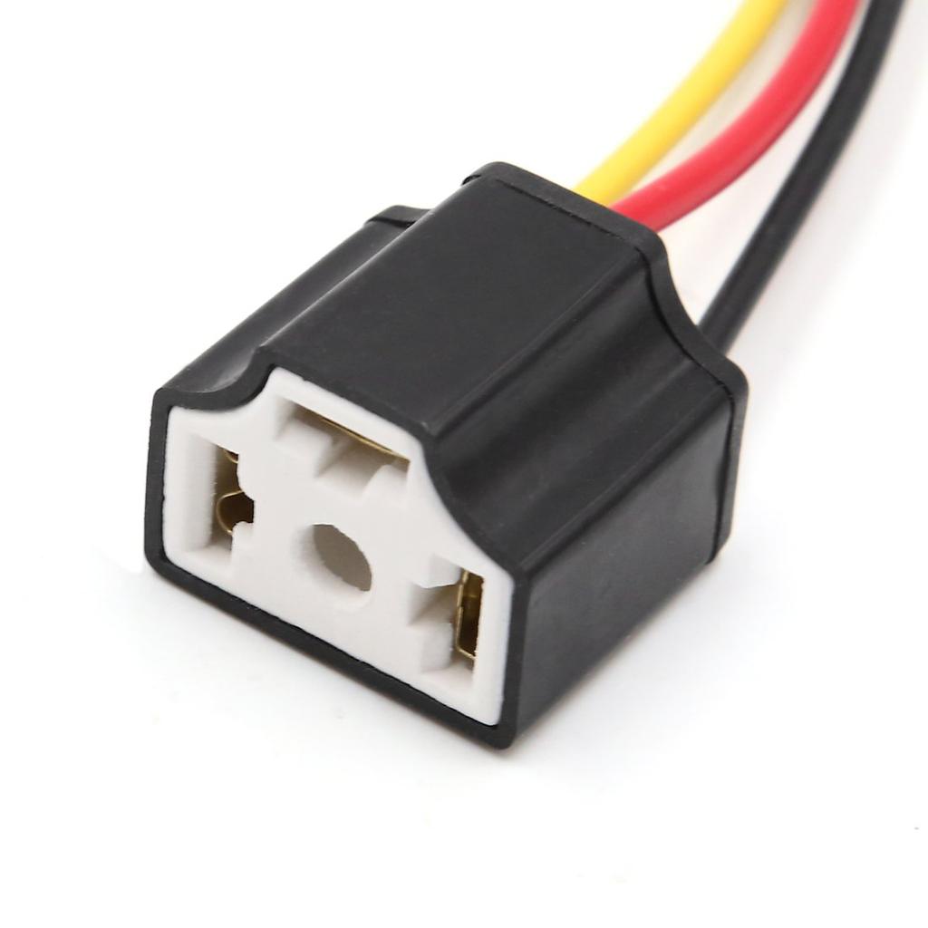 uxcell Car Harness Socket Connector, Fog Light Extension Wire, H4 Light Socket, 3 Wires, Pack of 3