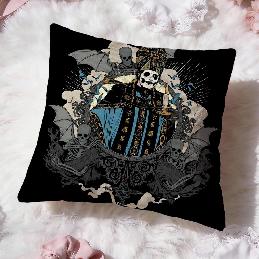 cool band Ghost Cushion Cover Premium Comfort Reversible Pillow Cove -Two in One Design for Any Room & Car Interior
