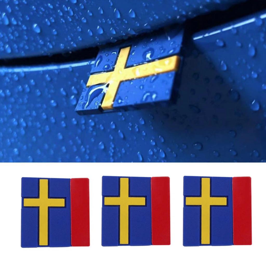 Auto 3D Schweden Flagge Dekoration Emblem Aufkleber Auto Innenraum Spalt Tür Kofferraum Frontgrill Abzeichen Aufkleber für XC40 XC60 XC90 S60 S90 V40 V90