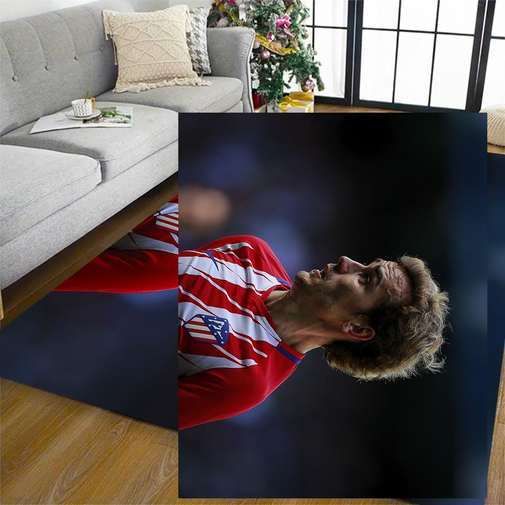 Atletico Madrid Player Floor Mat Design for Game Room Hallway Study room Bedrooms Anti-slip Rug Decorate Offices
