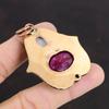 Faceted Kashmir Ruby Pendant Rainbow Moonstone Pendant Mozambique Garnet Pendant Copper Pendant Beautiful Gemstone Jewelry Handmade Pendant