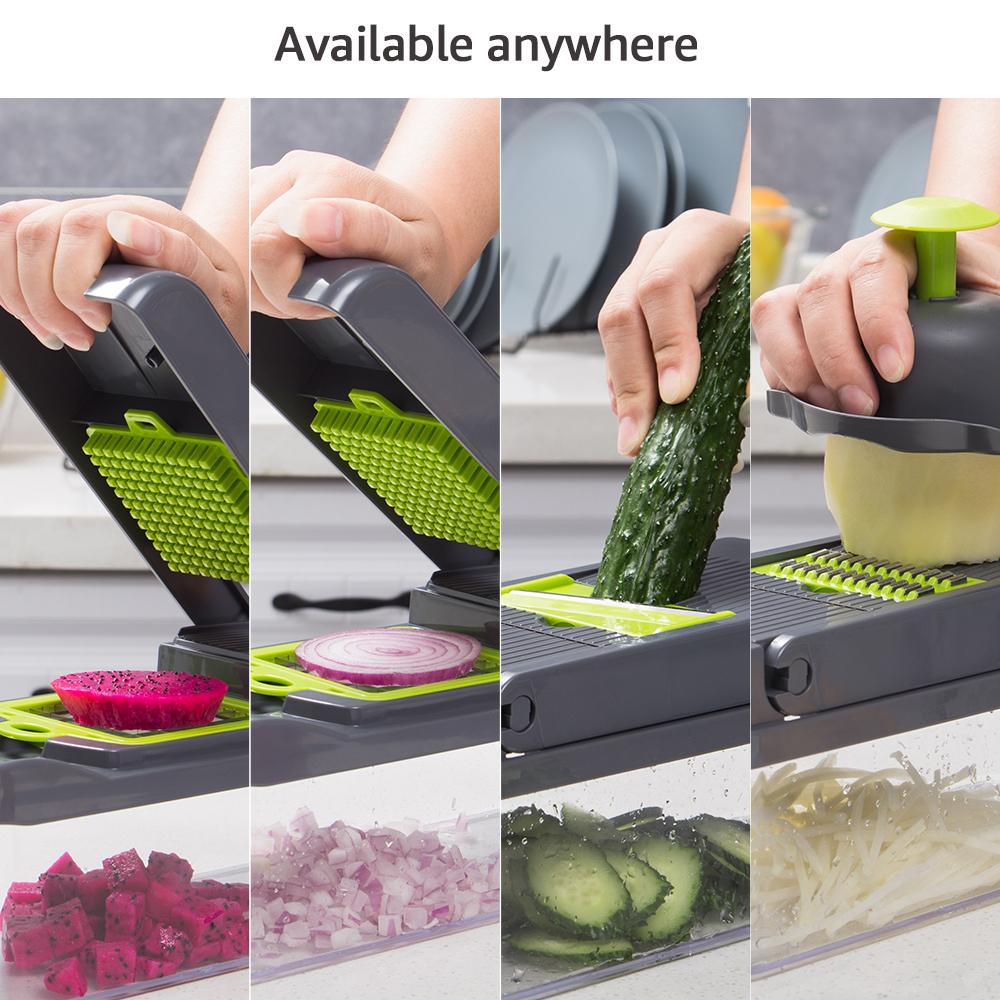 Multi-Functional Vegetable Cutter 8 In 1 Household Potato Slicer Kitchen Radish Grater Slicer Kitchen Home Fruit Vegetable Tools