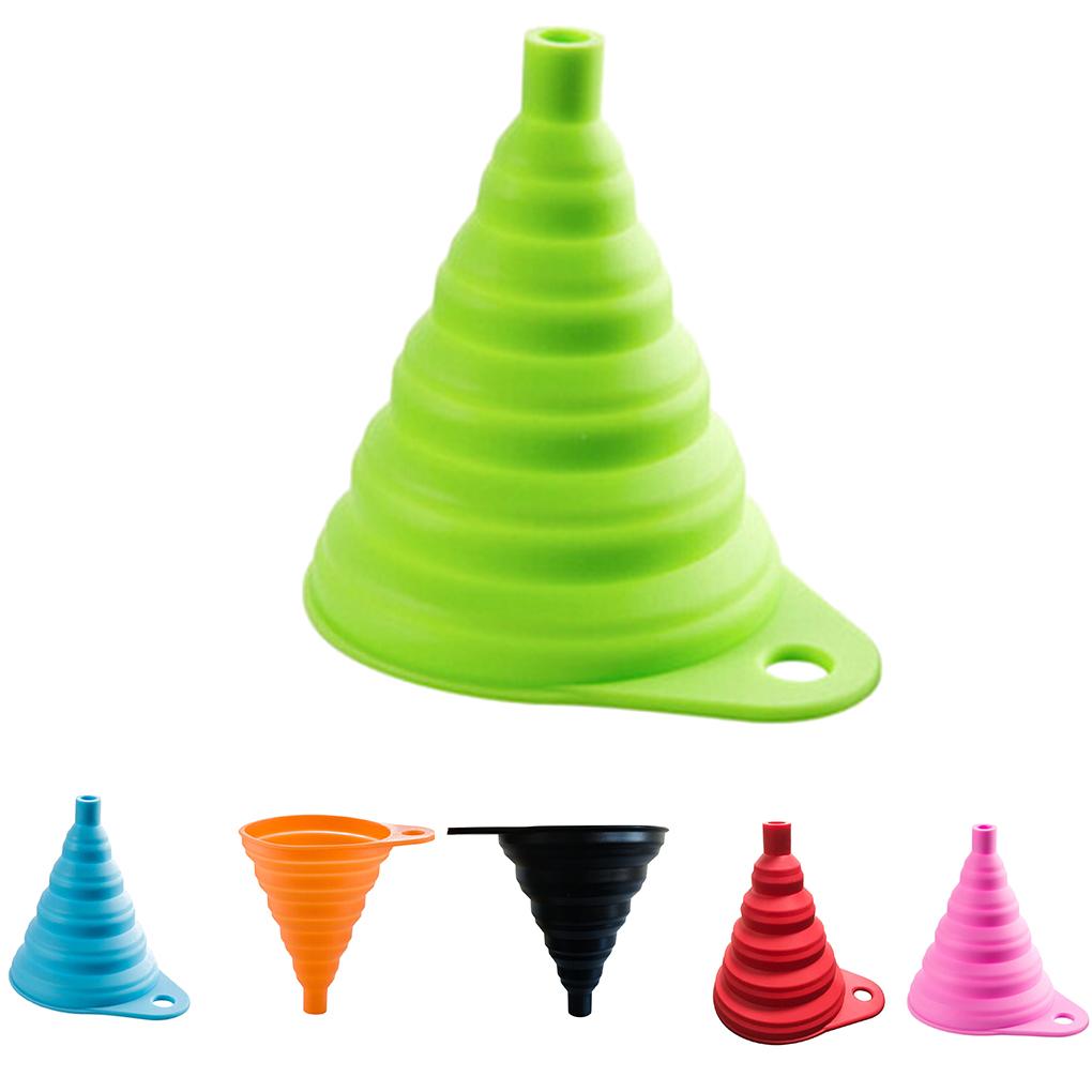 Gel Foldable Collapsible Funnel Hopper Kitchen Accessories Cooking Tool