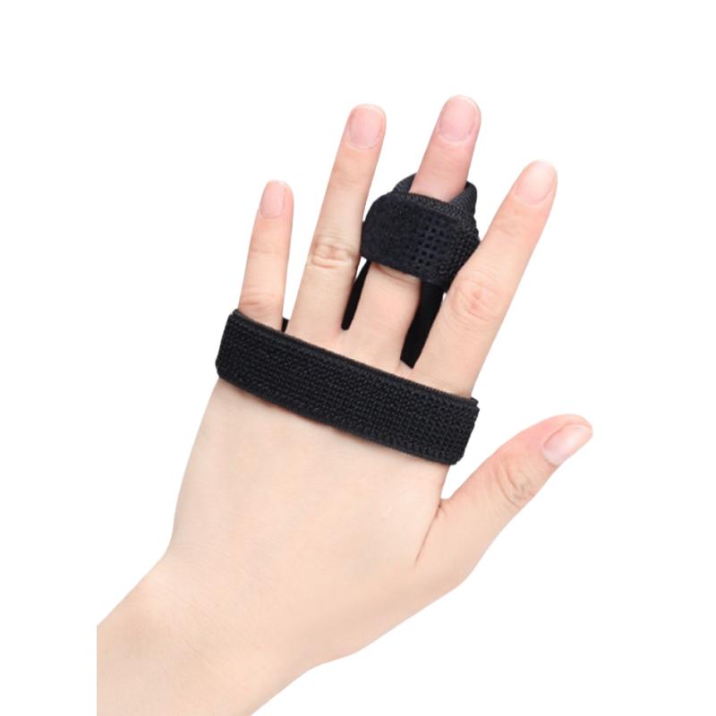 1pcs Finger Fixation Strap with Aluminum Strip Finger Support Band Finger Support Brace Trigger Finger Splint for Pain Relief One Size Fits All