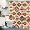 Vintage Ethnic & Mosaic Pattern Polyester Shower Curtain - Stylish Bathroom Decorative Cloth for Home, Hotel & Guest Room