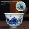 Dehua Ceramics Retro Blue & White Kung Fu Tea Cup - Exquisite Small Scent Tasting Cup for Guests