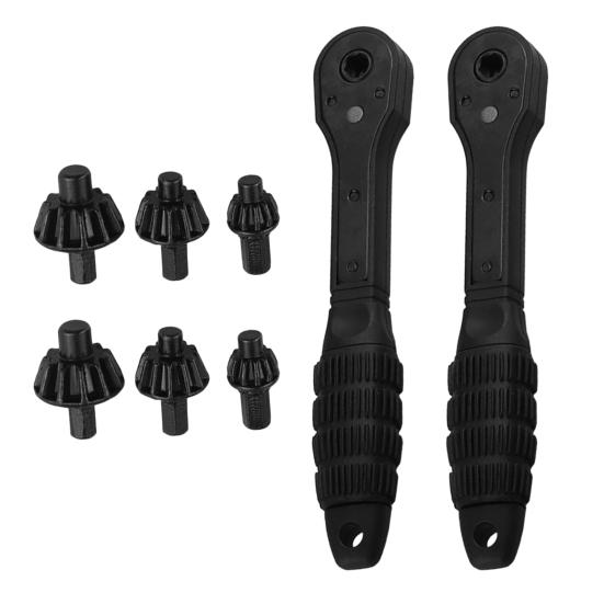 Drill Chuck Ratchet Wrench Non-slip Handle Ergonomic Design Universal Double-Ended Ratchet Drill Chuck Key Multifunctional Wrench