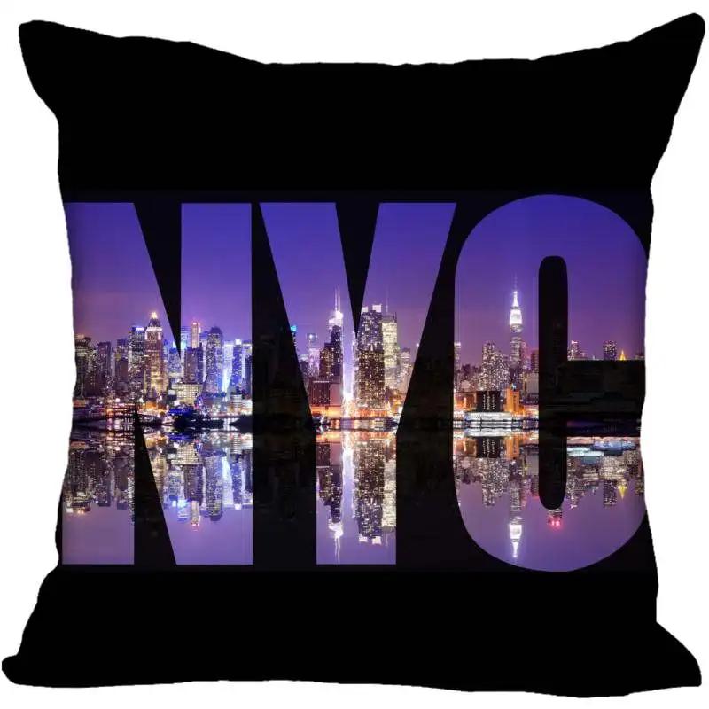 Individuelle New York City Quadratische Kissenhülle Individuelle Reißverschluss-Kissenbezughülle 45X45cm(Eine Seite)