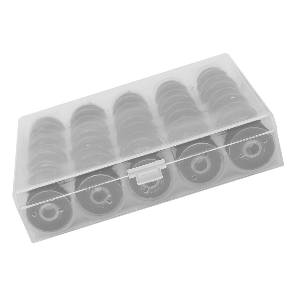 25pcs Bobbin with Thread Winding Wire Transparent Bobbins for Embroidery and Sewing Machines