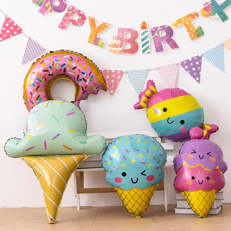 Watermelon, Fruit Cake, Balloon, Children's First Birthday, Adult Party Decoration, Doughnut, Ice Cream Balloon