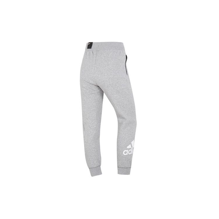 Adidas Logo Casual Cuffed Sports Pants Women Bottoms Gray HM5302