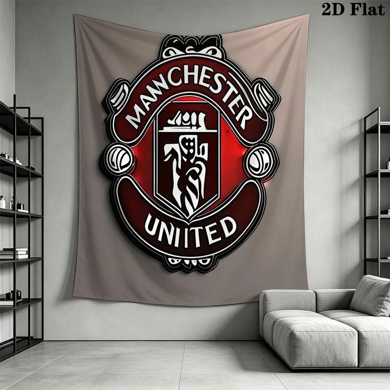 Man Utd A Wall Hanging Printed Fabric Blanket Decorative Tapestries for Bedroom Living Room Home Decor