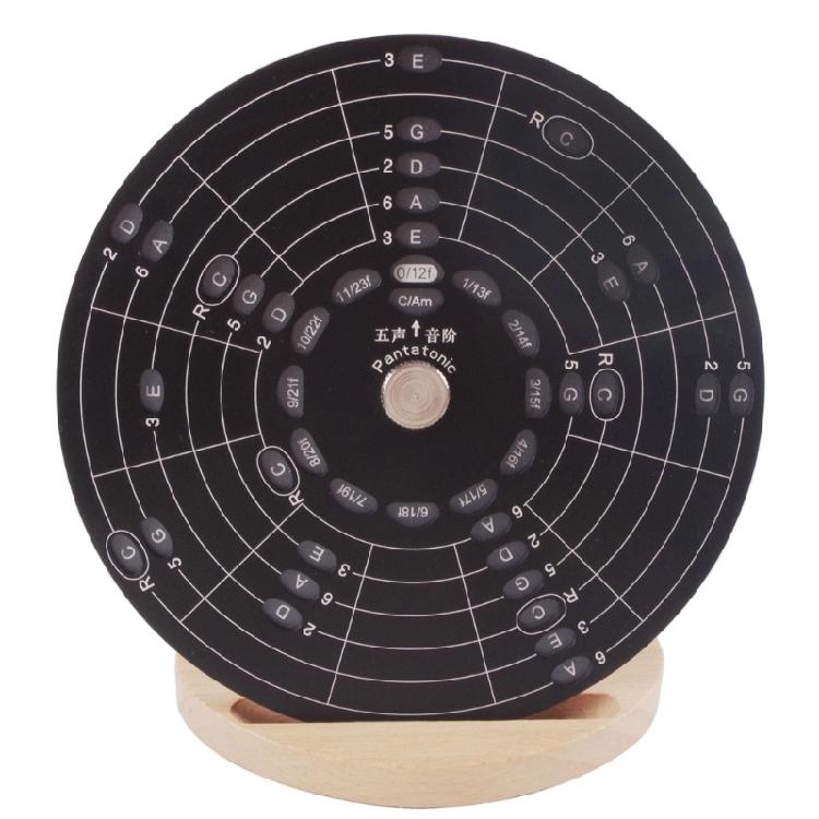 Multifuntional Guitar Scale Reference Tool Guitar Scale Wheel Circle of Fifths Wheel Aluminum Alloy Texture Music Tool