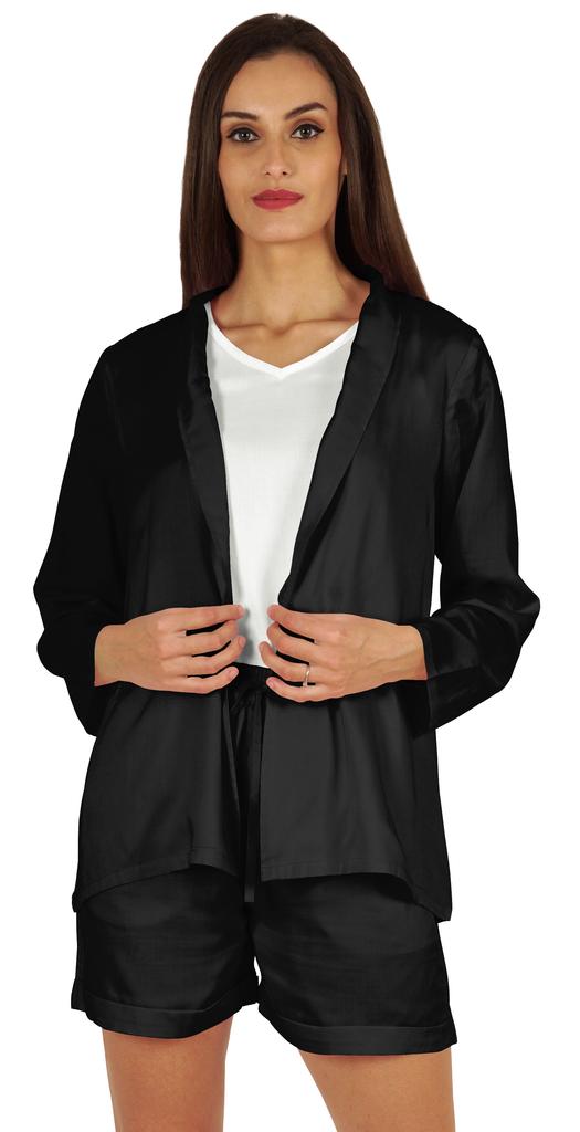 Inkmeso Elegant Shrug  & Shorts Set For Women  s 3 Piece Outfits Loungewear Summer