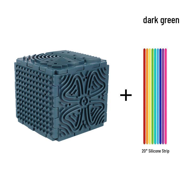 Educational 3D Rubik s Cube Sensory Decompression Puzzle Toy 3D Cube - Magenta