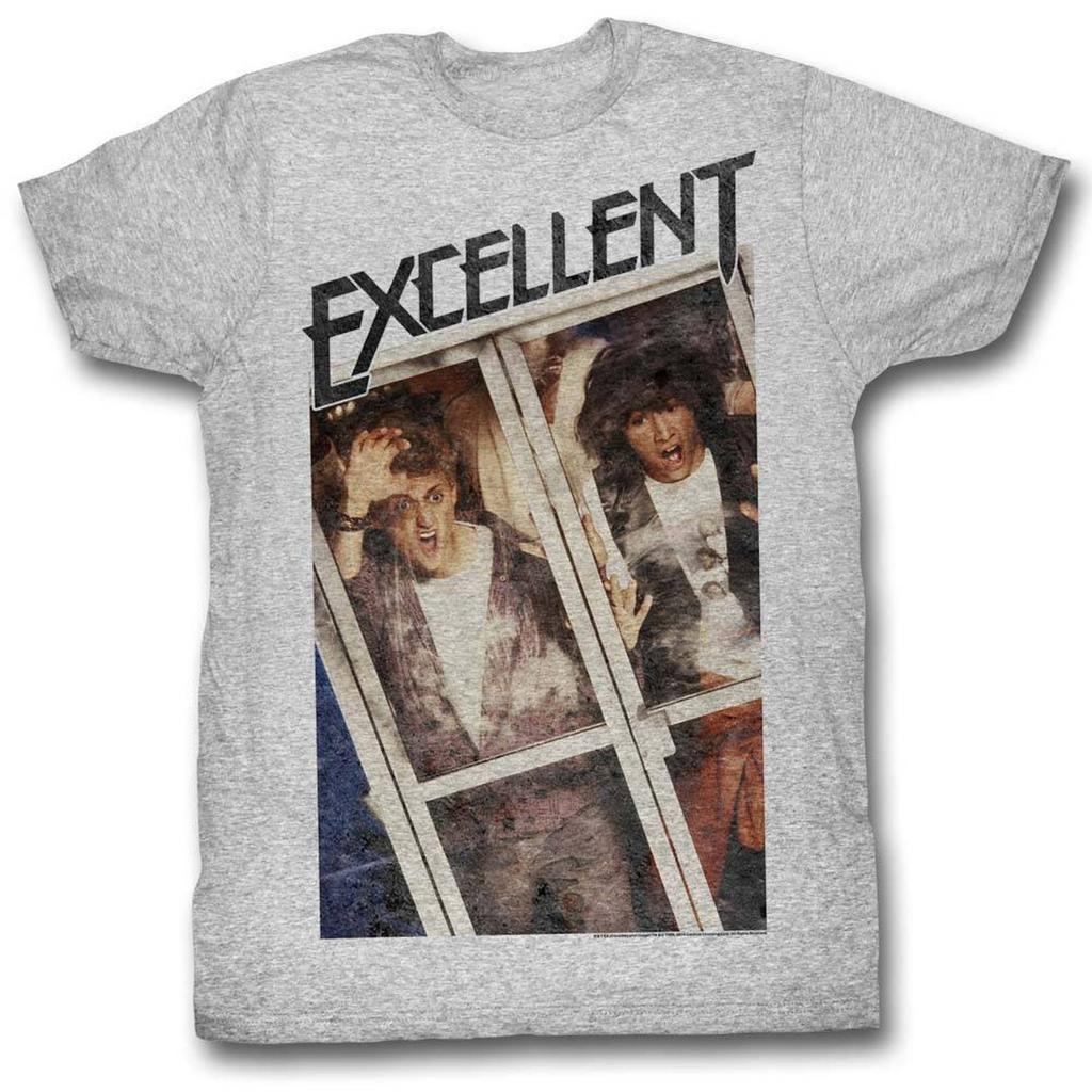 Bill und Ted Ausgezeichnetes Grau meliertes Erwachsenen-T-Shirt