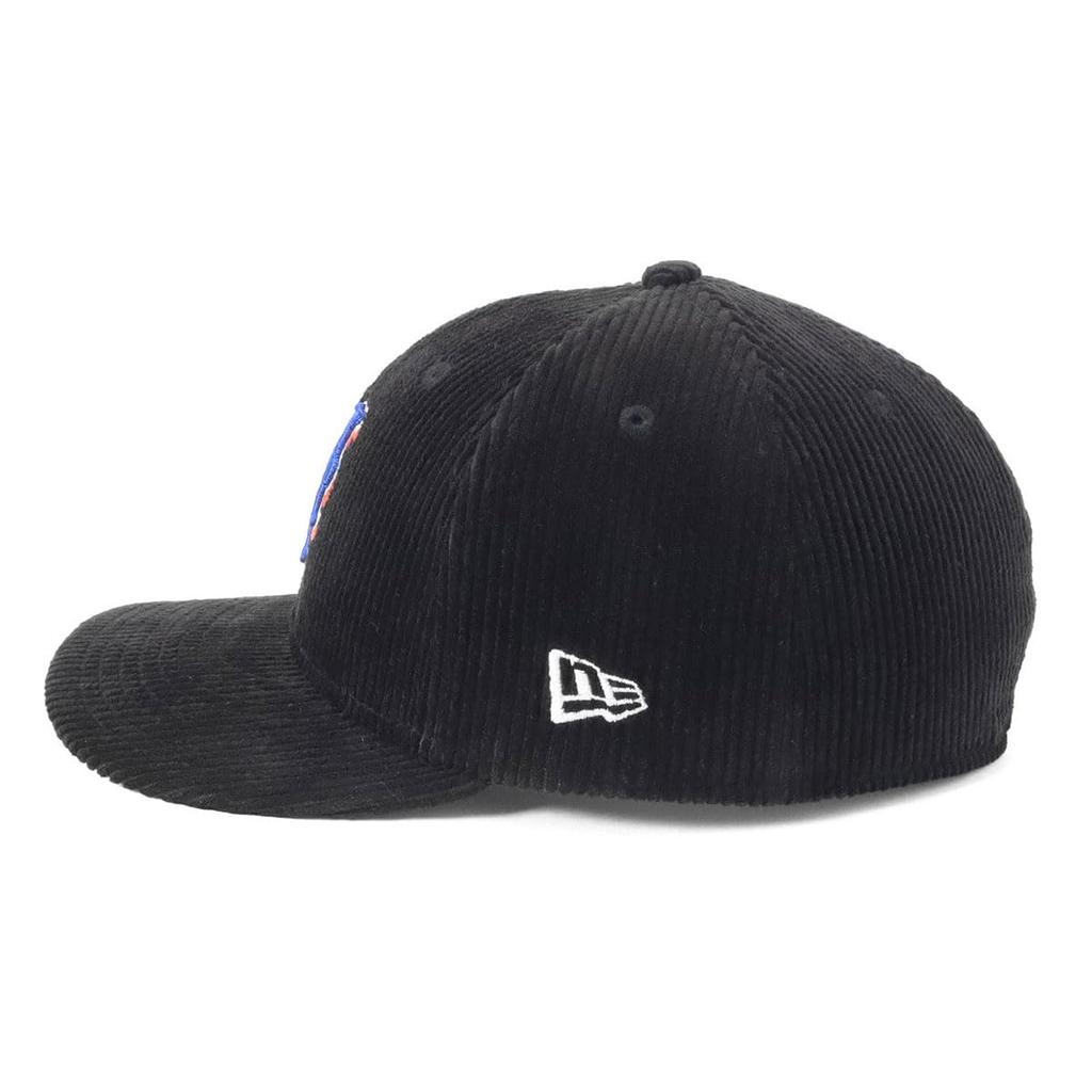 New Era LP 59FIFTY Cap MLB New York Mets NYM Black Corduroy Side Exclusive to and This BB cap features a side patch and UV protection for everyday A