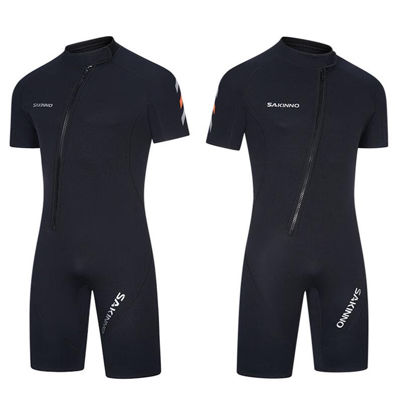 SAKINNO 2mm Short Sleeve One-Piece Thermal Wetsuit XL