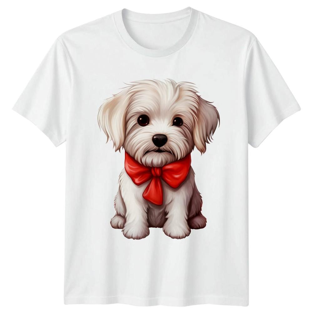 Maltese Dog Puppy Animals Unisexs TShirt Unisexs Tee Graphic Unisex Top Gift S