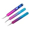 3pcs Blackhead Remover Tools with Stainless Steel Straight Head Curved Head Slant Tip Tweezer Clips