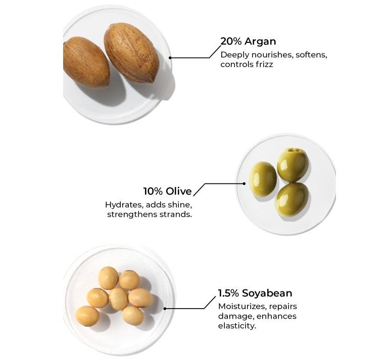 20% Argan Oil 10% Olive Oil for Dry Frizz Control Hair Oil