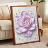 Handmade Framed Pearl Bead Painting Kit Elegant Pastel Camellia Flower 3D Shiny Canvas Art Ready to Display Home Decor Birthday Gift Idea