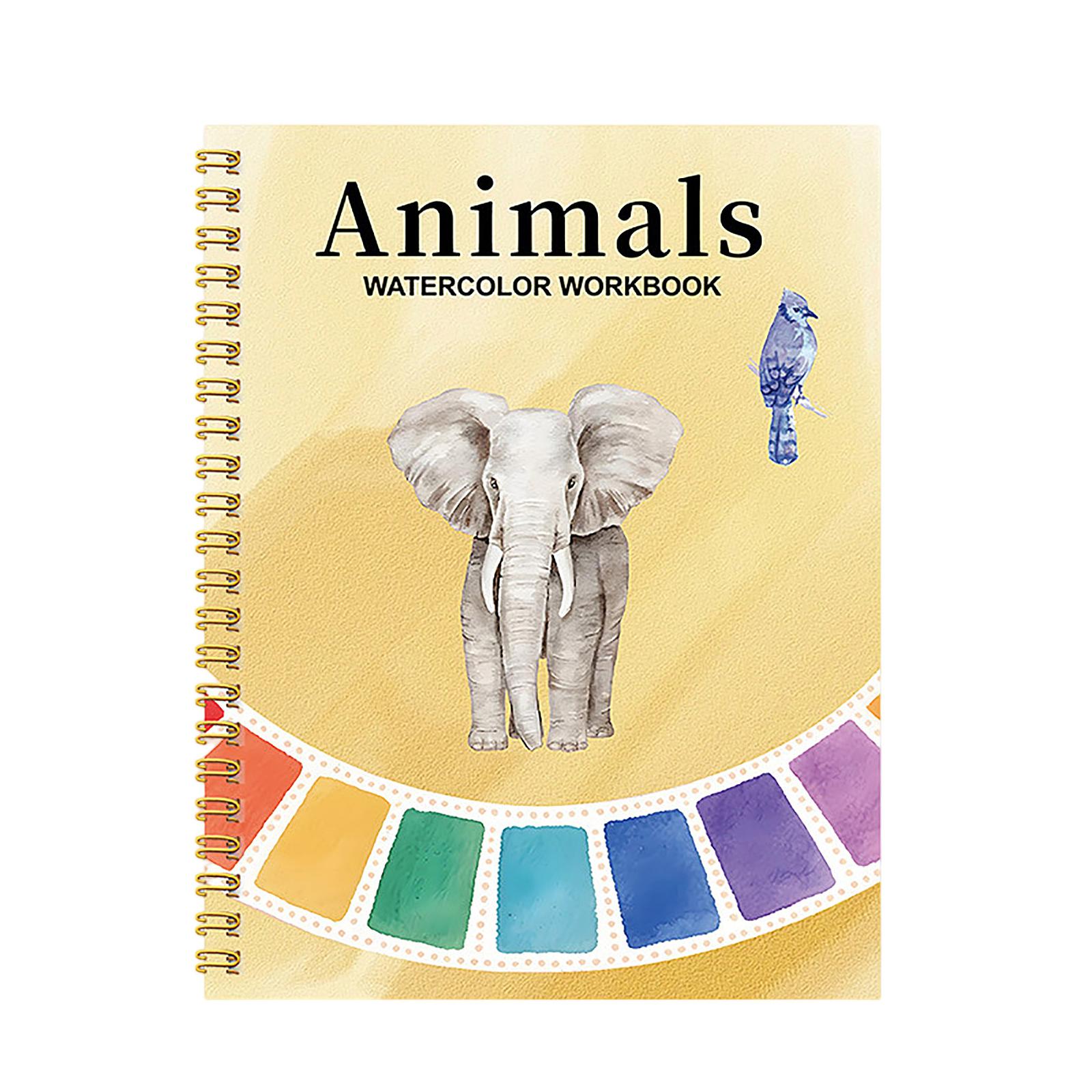 

Книга для раскрашивания акварелью, блок для практики акварелью для начинающих и художников One Size