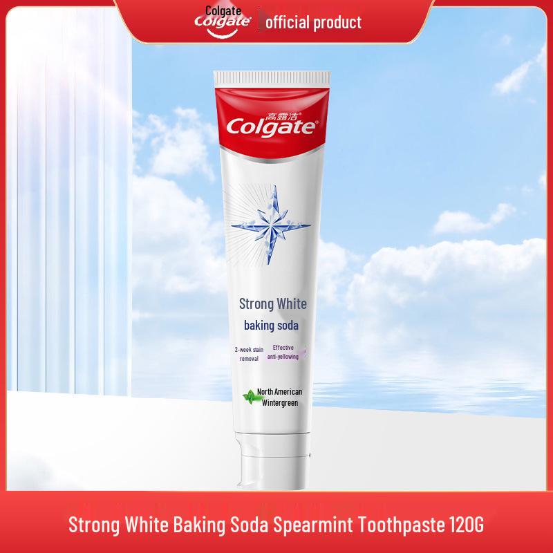 Colgate Strong White Toothpaste with Baking Soda & Jasmine Tea, 120g – Whitens Teeth, Freshens Breath, Removes Yellowing