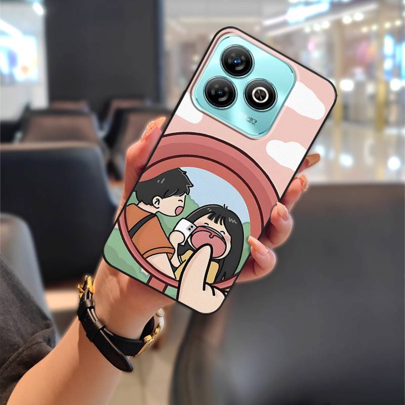 Graffiti Anti-dust Phone Case For ZTE Blade A75 4G/Z2359 TPU Couple Anti-knock Cartoon Protective Silicone Cute Durable