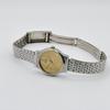 Used Vintage SEIKO ladies watch, gold dial, working/battery replaced