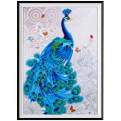 5D Diy Diamond Painting Animal Peacock Mosaic Kit Round Diamond Imitation Cross Stitch Home Decoration