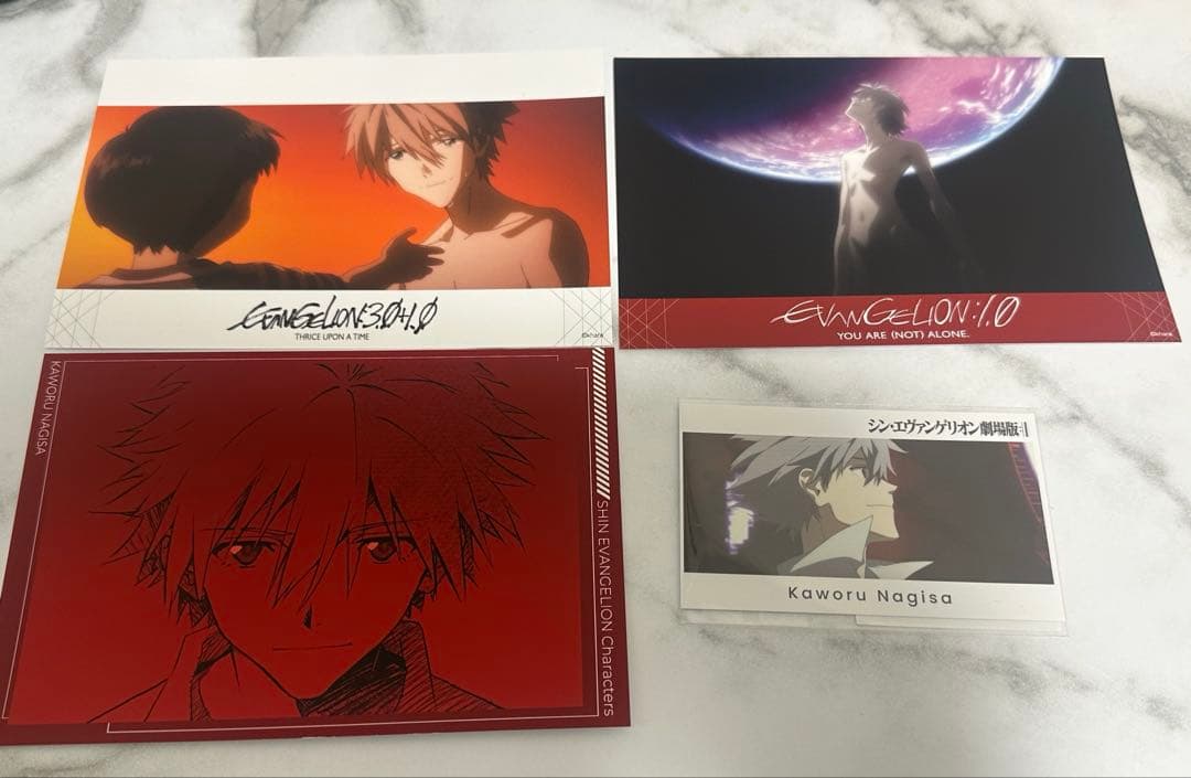

[USED] Evangelion EVANGELION Nagisa Kaworu bromide 3 sheets + 1 bonus item
