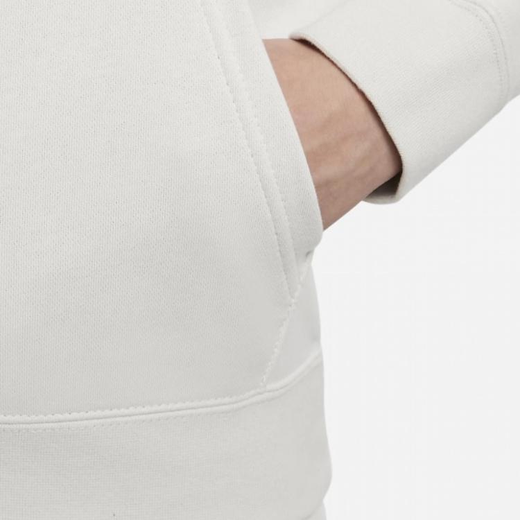 Nike Solid Color Hoodie With Floral Logo Kids Sweatshirt Gray DM8092-072