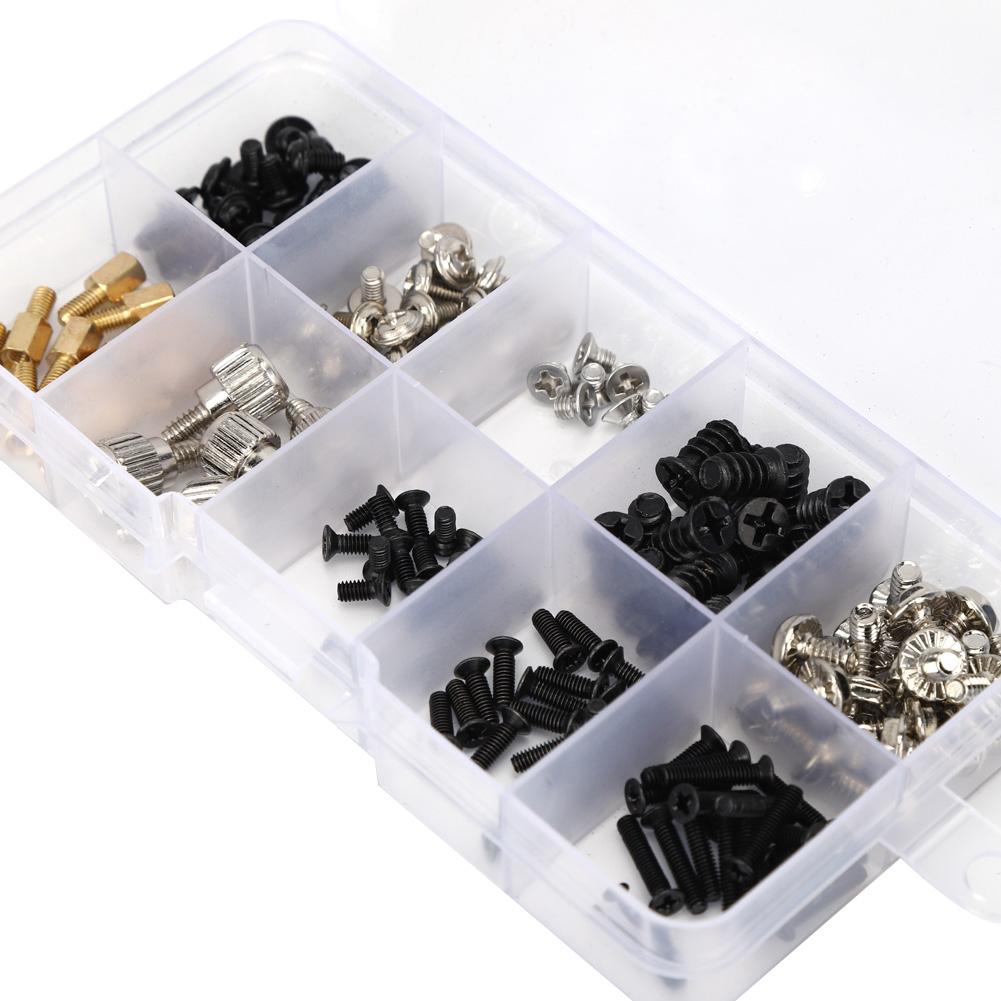 165pcs Desktop Computer Screws & Blots & Standoffs Set Assortment Kit KB5M2.5 M3M3.5