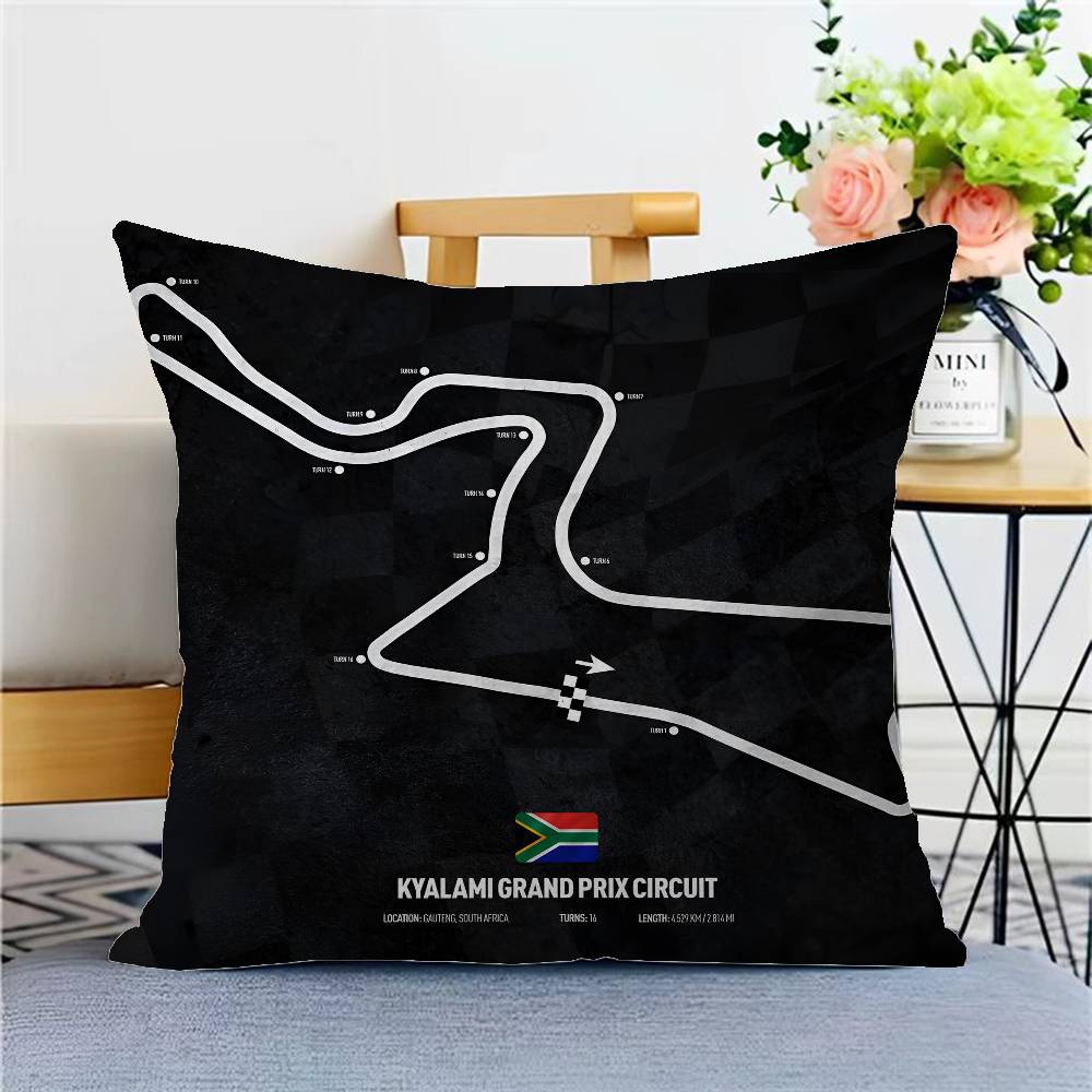 F1 Track Personalized Pillow Cover Kids Bedroom Wild Party Decor Pillowcase Kid Birthday Shower Gift