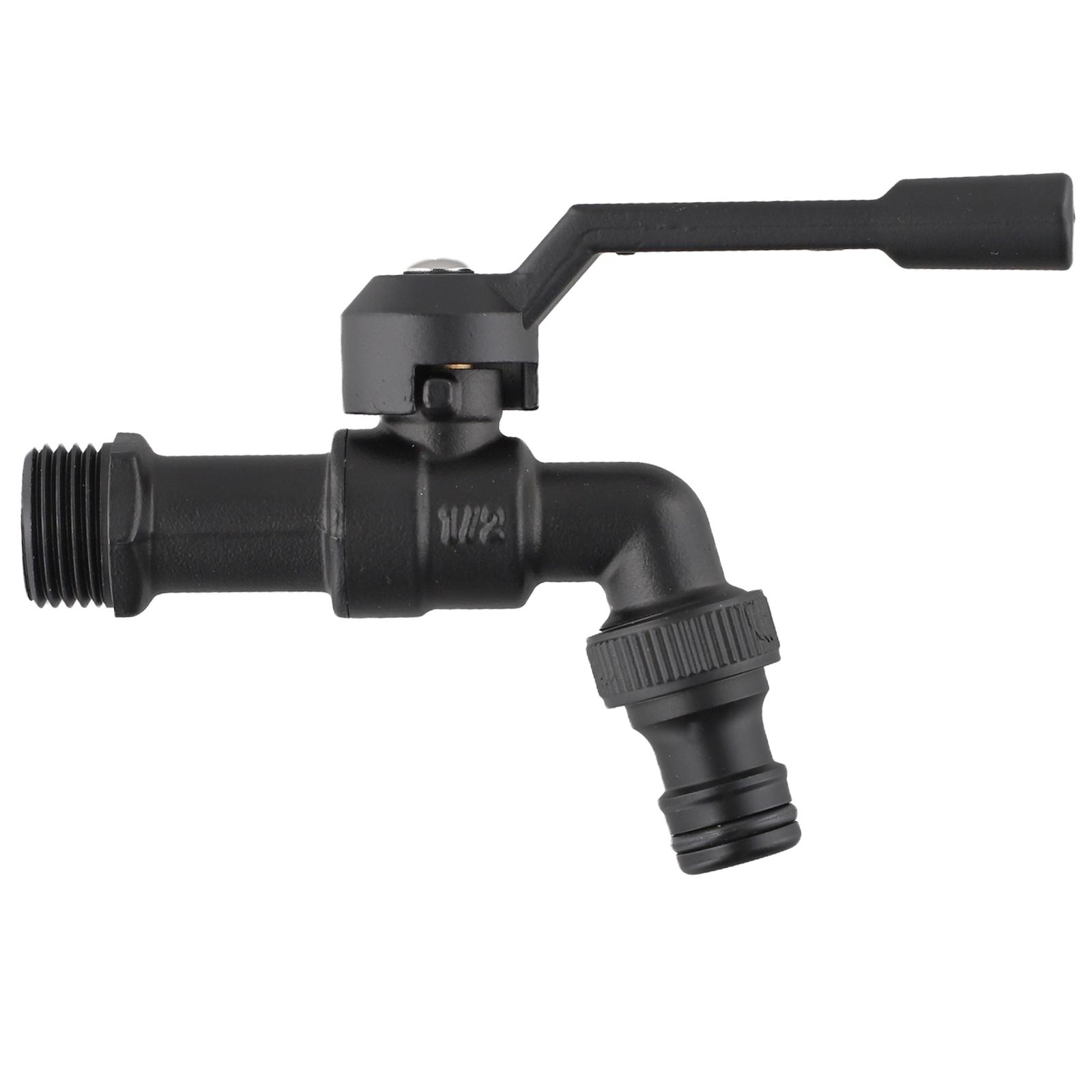 

1Pcs Outdoor Garden Black Water Faucet Black Brass Garden Hose Faucet Antifreeze Faucet Double Outlet Single Export Tap Faucet