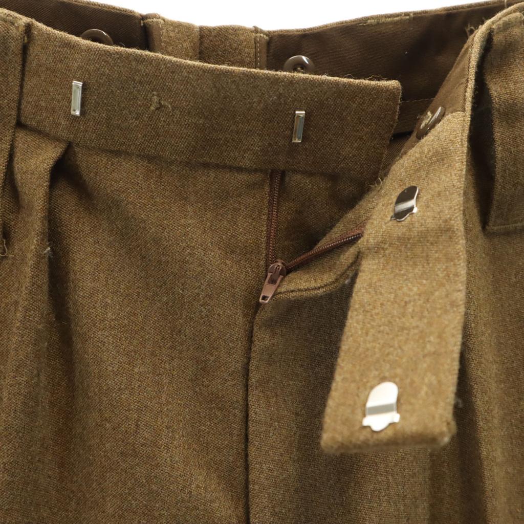 ALLE RÄNGE Nr. 2 Uniform Wollhose Offiziershose 72/88/104 Braun Herren Gebraucht