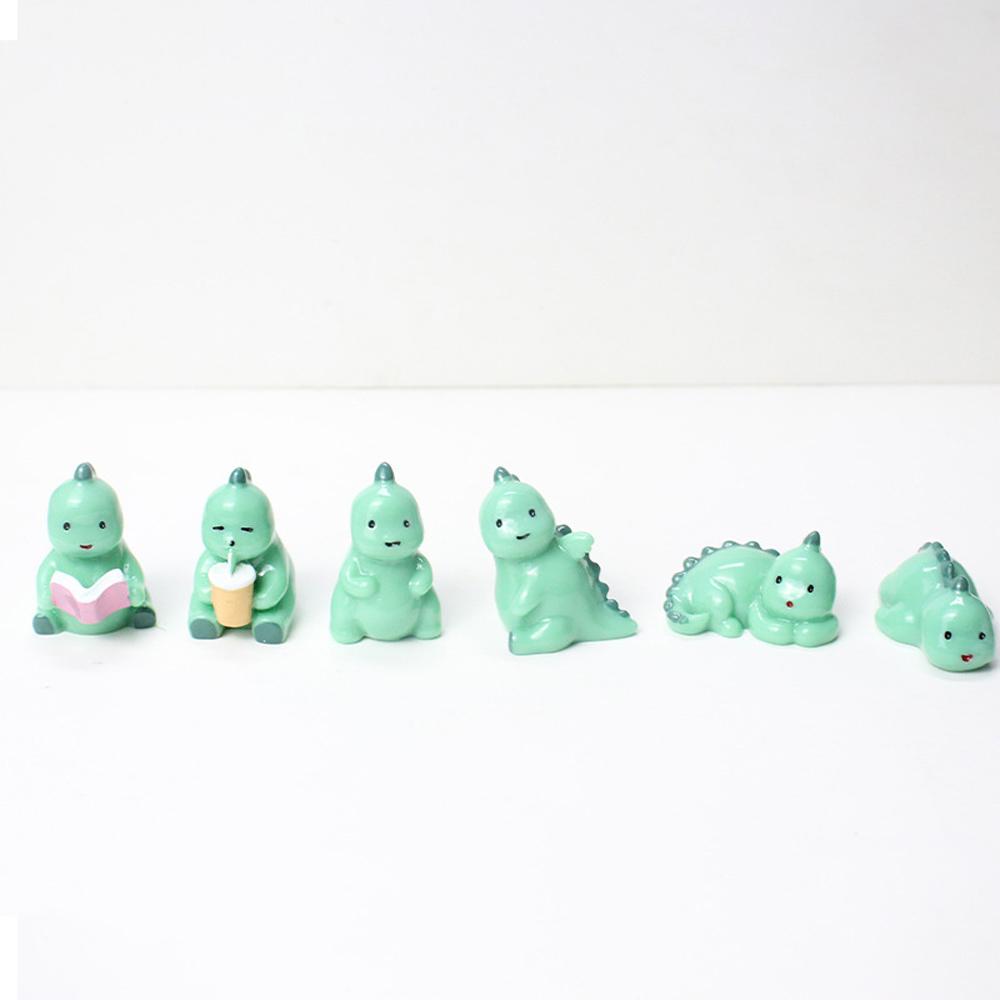 

6Pcs Micro Landscape Dinosaur Ornament Resin Crafts Horticultural Landscape Accessories Mini Decorative Ornament