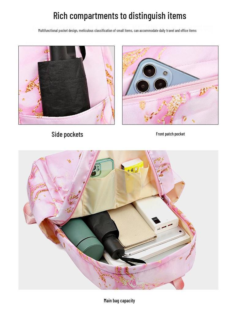 KPOP Dämonenjägerin Girlgroup Rucksack, Brotdose & Federmäppchen Set - Anime Schultasche & Bento Box Kombi