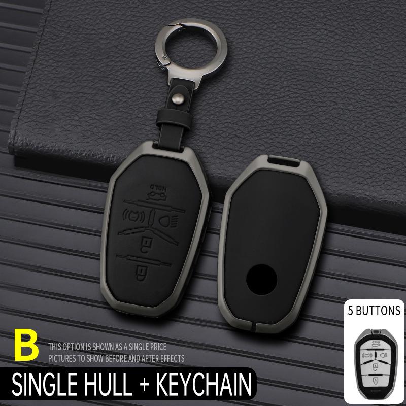 Originální kožené pouzdro na klíče pro SsangYong Korando/Rexton s kovovou přezkou