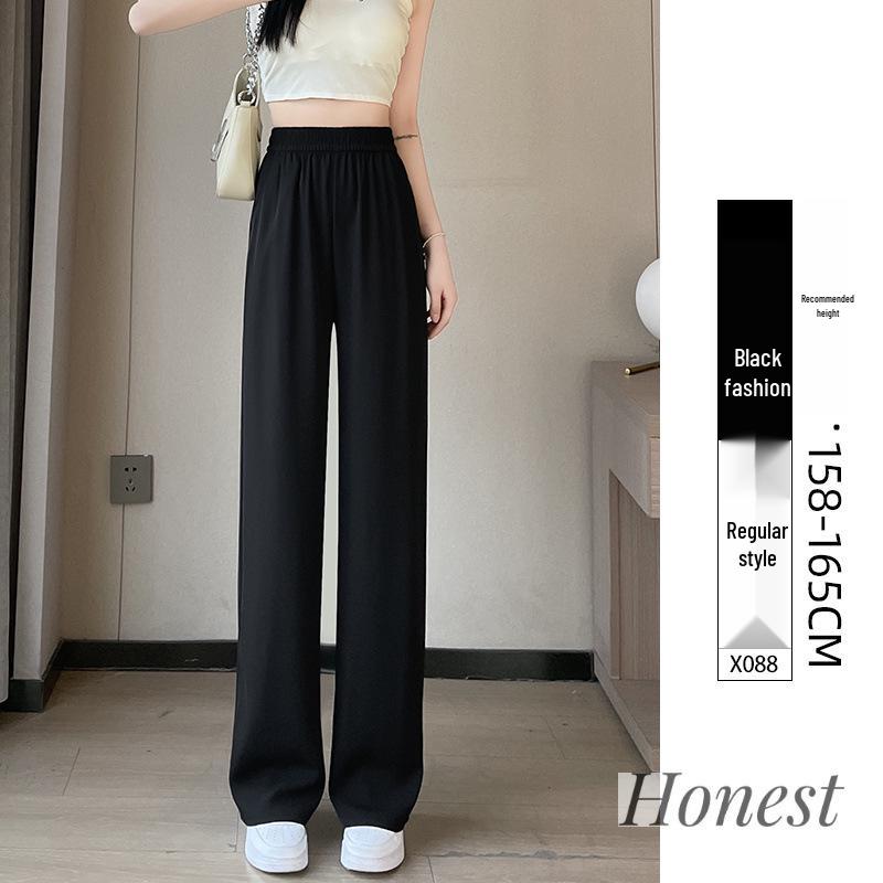 

Plus Size High Waist Wide Leg Black Suit Pants for Women - Spring/Autumn 2025 Collection XXXXL
