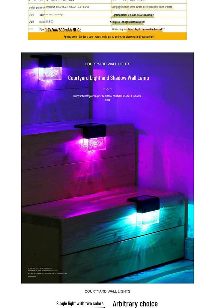 Outdoor Solar Step & Railing Light: Decorative LED for Garden, Ladder, Fence & Wall