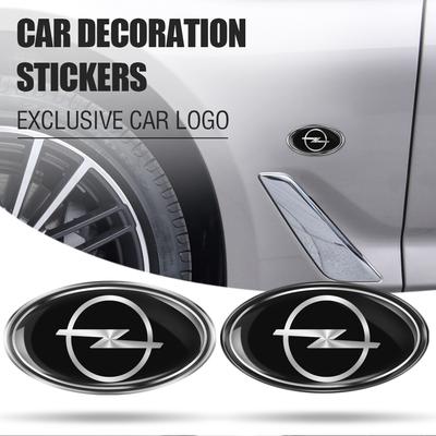 1pcs 3D Alloy Car Side Window Decorative Stickers Decoration For Corsa Astra OPC Zafira Mokka Antara Ampera Insignia GTC