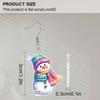 2D Flat Acrylic Cute Colorful Christmas Snowman Pendant Earrings Women's Christmas Jewelry Holiday Party Accessories