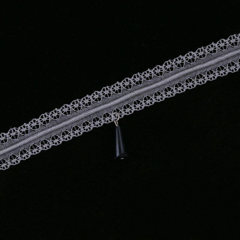 

Модное белое кружевное колье с кисточками, женское ретро сексуальное кружевное ожерелье ручной работы на ключице, ювелирные изделия на шею для девочек