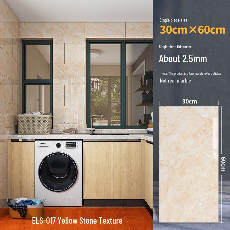 Wasserdichter Marmor Fliesenaufkleber: Selbstkleidende, schimmelresistente PVC-Wandverkleidung für Küchen & Bäder