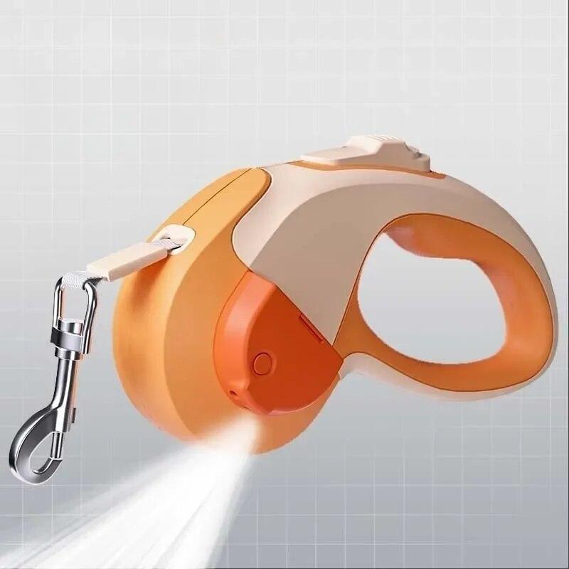 

5 м светодиодный поводок для собак, выдвижной для маленьких и средних собак, рулетка, нейлоновый поводок для собак, удлинитель с мешками для какашек, диспенсер, аксессуары для собак 3M зелёный