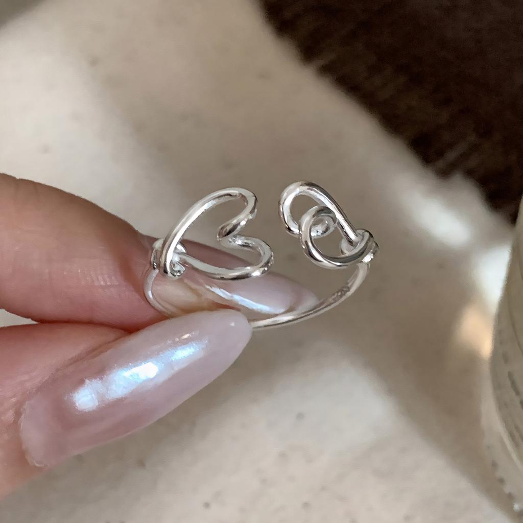 Sam Panda 925 Rings for Women Simple Geometric Handmade Irregular Retro Ring Gold Zircon Allergy For Birthday Gift